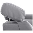 ECKSOFA Silberfarben Mikrofaser  - Chromfarben/Silberfarben, KONVENTIONELL, Textil/Metall (206/271cm) - Carryhome