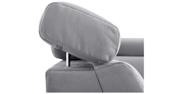 ECKSOFA Silberfarben Mikrofaser  - Chromfarben/Silberfarben, KONVENTIONELL, Textil/Metall (206/271cm) - Carryhome