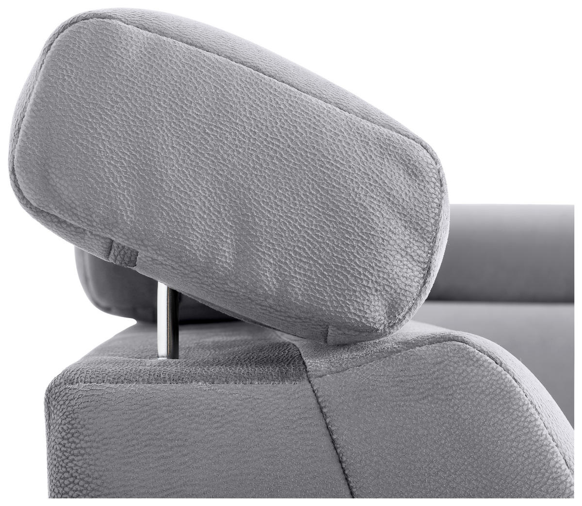 SAROKKANAPÉ textil ezüstszínű  - krómszínű/ezüstszínű, Konventionell, textil/fém (206/271cm) - Carryhome
