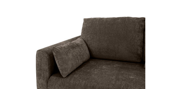 SCHLAFSOFA Chenille Dunkelbraun  - Dunkelbraun/Schwarz, KONVENTIONELL, Kunststoff/Textil (161/90/108cm) - Carryhome