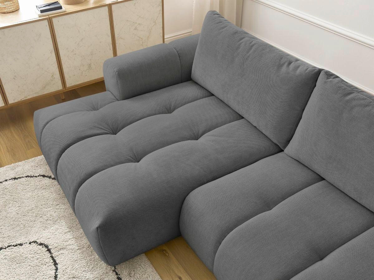 ECKSCHLAFSOFA FUJI Leinenoptik Dunkelgrau  inkl.  - Dunkelgrau/Schwarz, MODERN, Kunststoff/Textil (160/292cm)