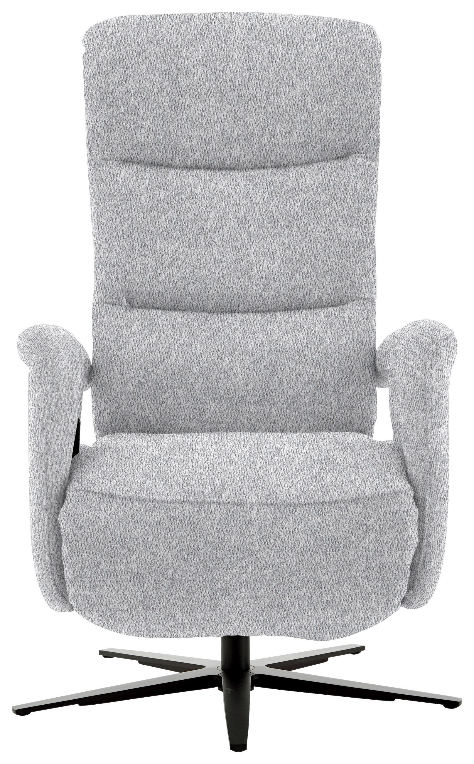 RELAXSESSEL in Textil Hellgrau  - Hellgrau/Schwarz, Design, Textil/Metall (71/112/83-176cm) - Beldomo Style