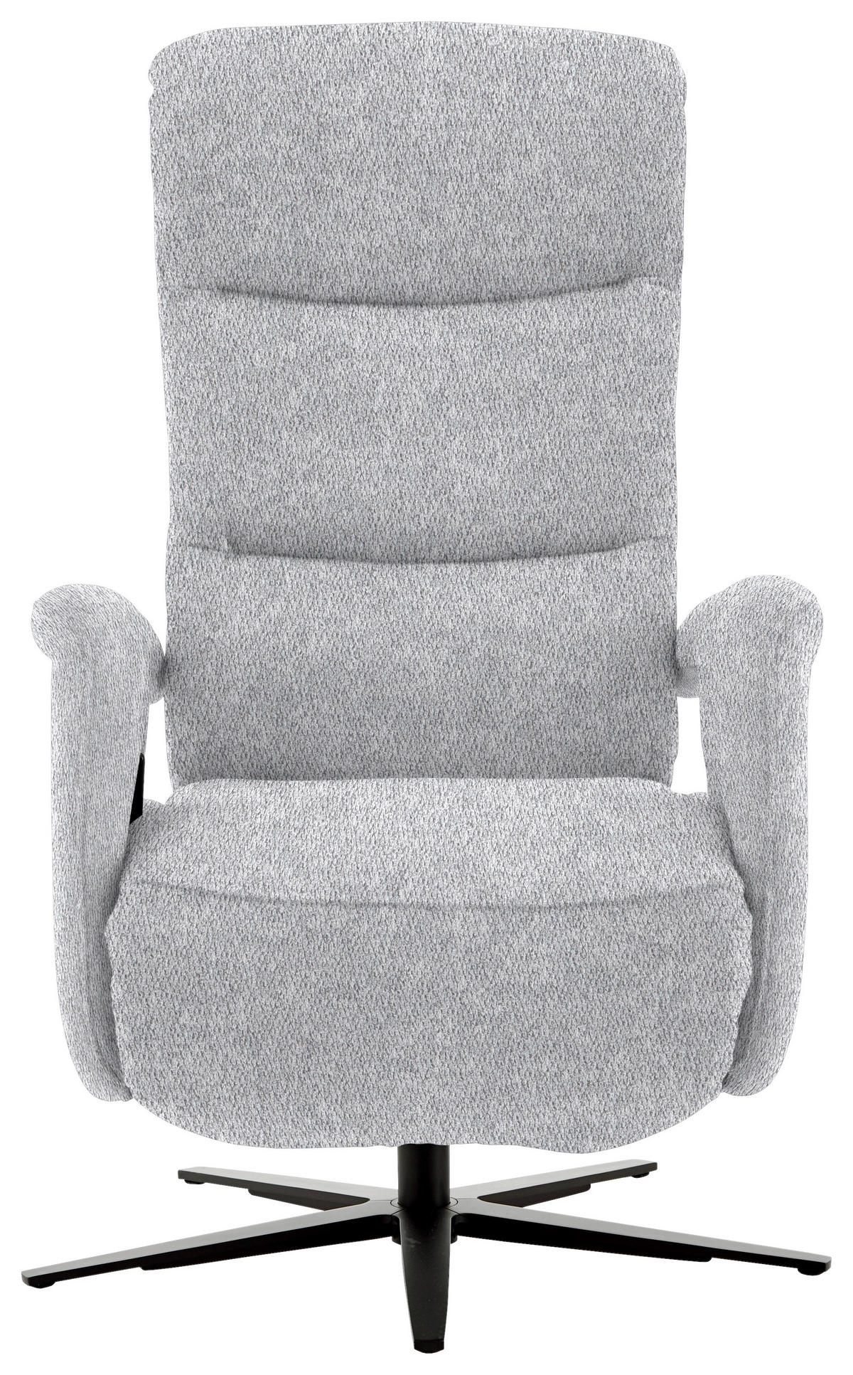 RELAXSESSEL in Textil Hellgrau  - Hellgrau/Schwarz, Design, Textil/Metall (71/112/83-176cm) - Beldomo Style