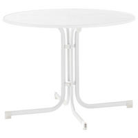 GARTENTISCH Holzwerkstoff Weiß rund  - Weiß, MODERN, Holzwerkstoff/Metall (100/72cm) - Sieger