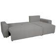 ECKSOFA inkl. Funktion Grau Cord  - Schwarz/Grau, Design, Kunststoff/Textil (248/146cm) - Xora