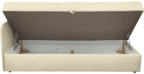 LIEGE in Flachgewebe Creme - Creme/Schwarz, Basics, Kunststoff/Textil (205/90/95cm) - Xora