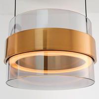 VISEČA LED-SVETILKA  Inside 22 W//2700 K/230 V/ - svetlo siva/barve medenine, Design, kovina/steklo (20/200cm)