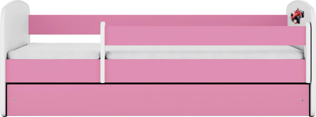 KINDER-/JUNIORBETT - Pink/Birkefarben, MODERN, Holz/Holzwerkstoff (80/160cm) - MID.YOU