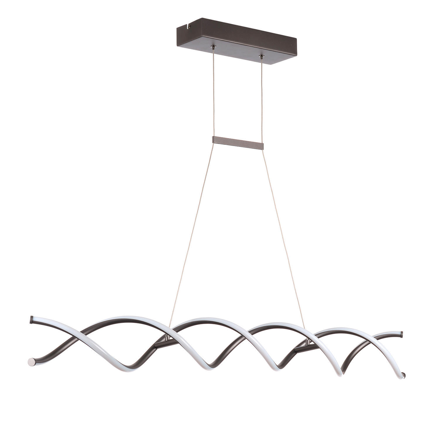 LED-HÄNGELEUCHTE 105/15/150 cm  - Chromfarben/Klar, Design, Glas/Metall (105/15/150cm)