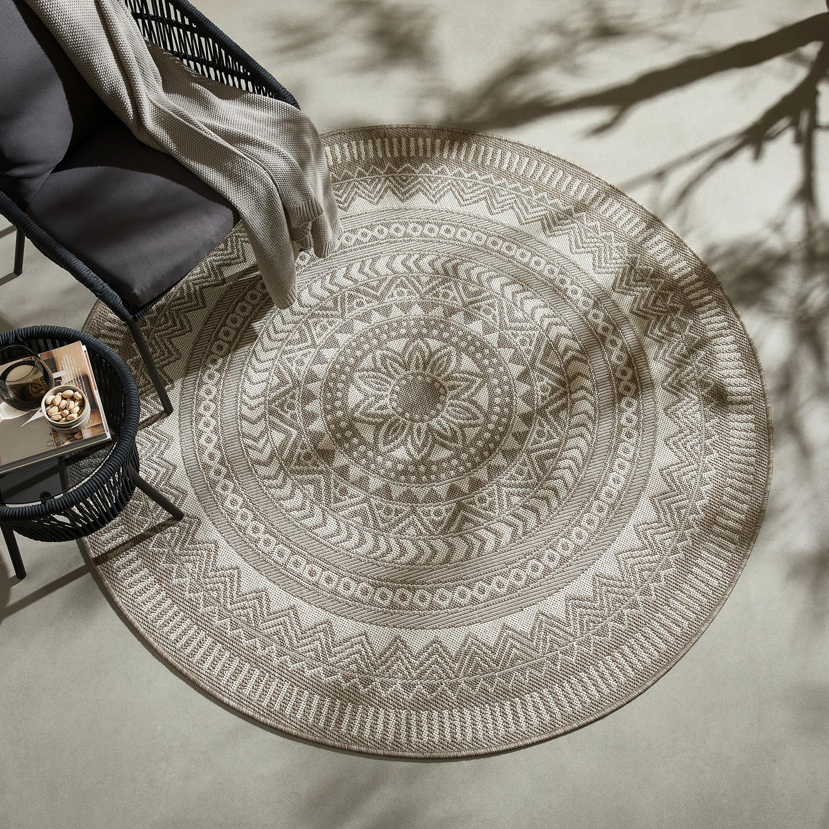 PREPROGA ZA ZUNANJO UPORABO  Skara      200 cm   tkano  bež  - bež, Natur, tekstil (200cm) - Novel