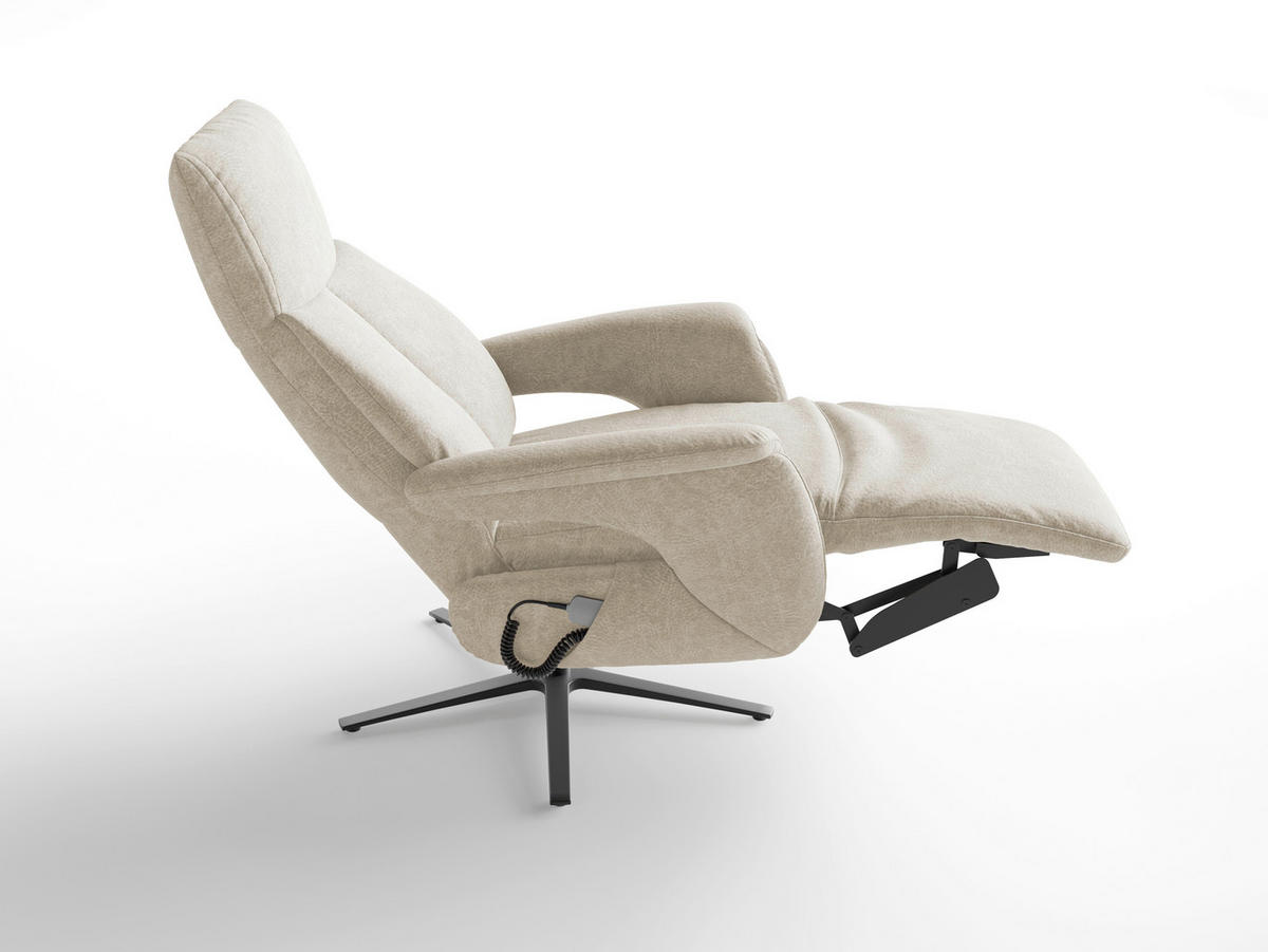 RELAXSESSEL Textil Silberfarben  - Silberfarben/Schwarz, Basics, Textil/Metall (75/110/85cm) - Sit & More