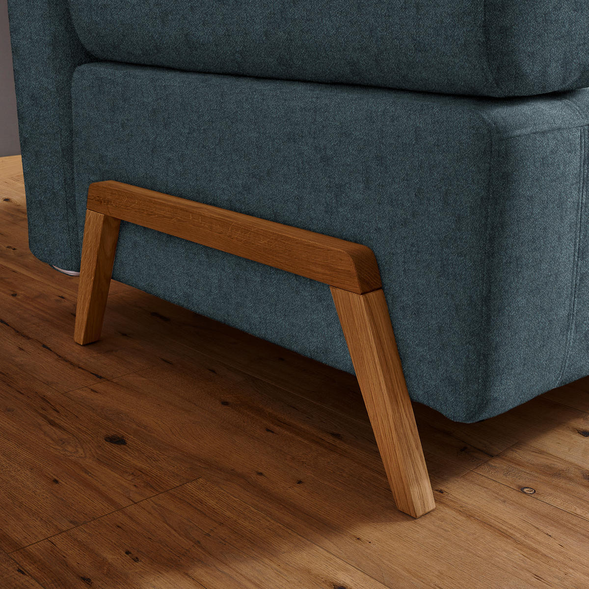 SCHLAFSOFA in Holz, Textil Blau  - Blau/Naturfarben, Design, Holz/Textil (211/88/102cm) - Niels Andersson