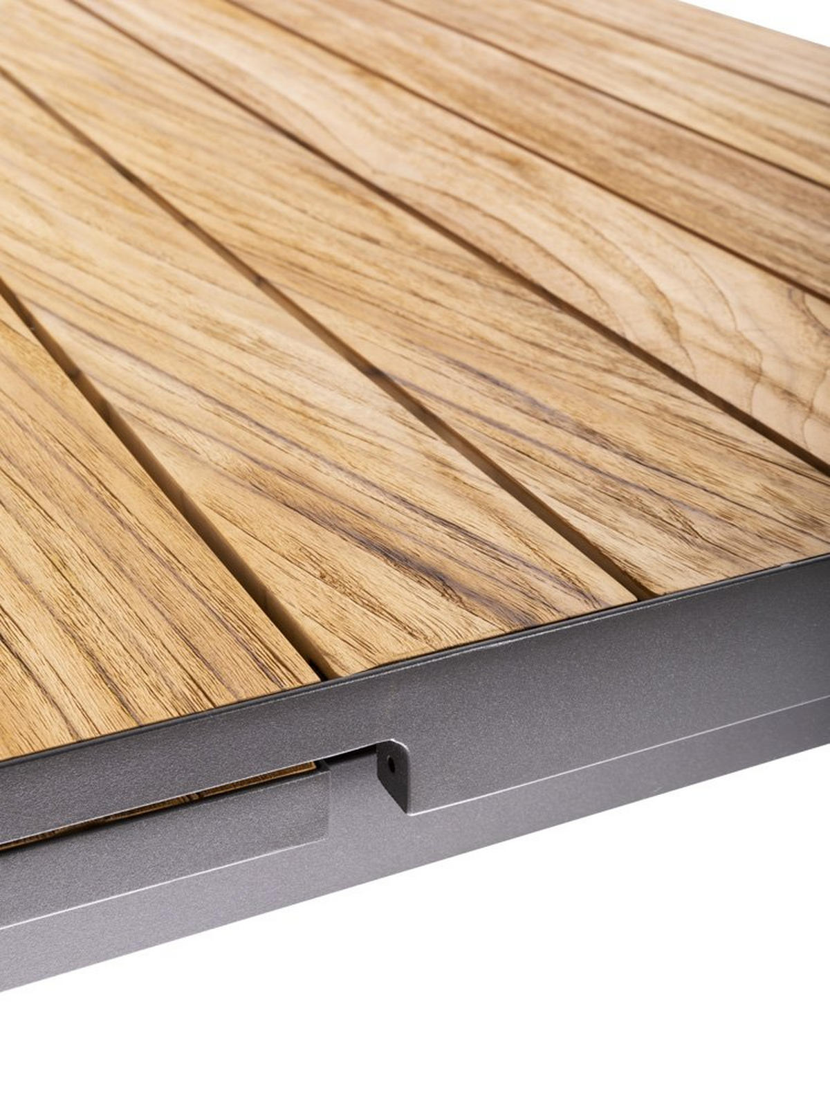 GARTENTISCH 180-240/100/76 cm Metall rechteckig  - Anthrazit, Design, Holz/Metall (180-240/100/76cm)