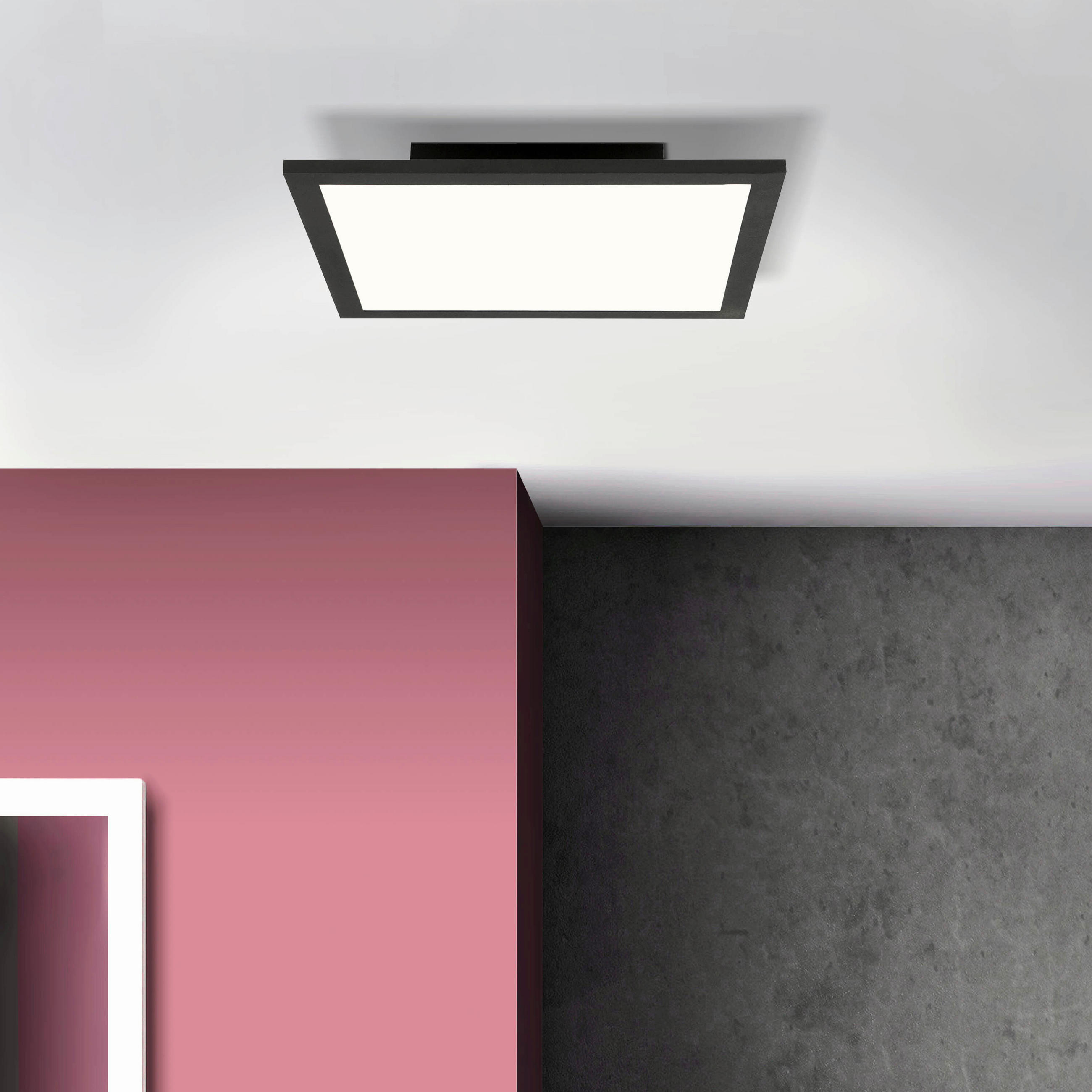 LED-PANEEL 29,5/5/29,5 cm   - Schwarz, Design, Kunststoff/Metall (29,5/5/29,5cm) - Brilliant