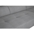 ECKSOFA in Webstoff Silberfarben  280/205 cm  - Silberfarben/Schwarz, Design, Textil/Metall (280/205cm) - Xora