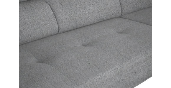 ECKSOFA in Webstoff Silberfarben 280/205 cm - Silberfarben/Schwarz, Design, Textil/Metall (280/205cm) - Xora