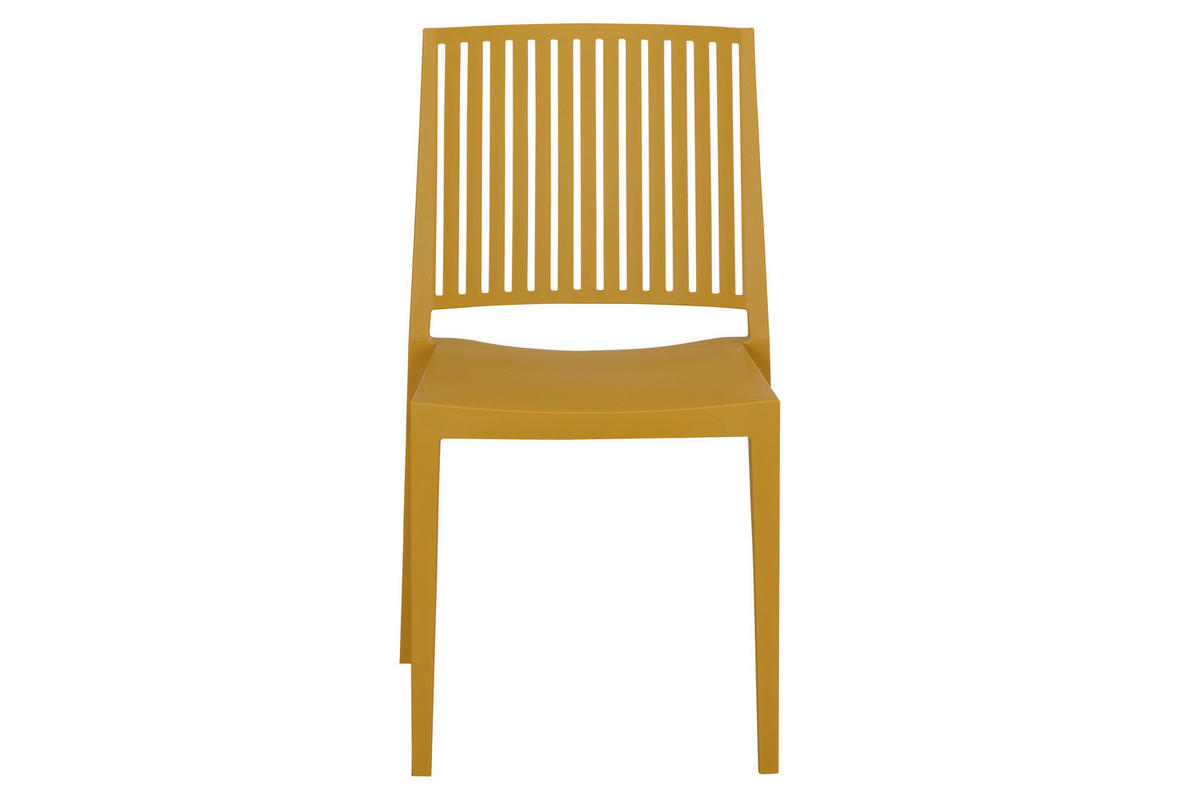 GARTENGARNITUR 3-teilig Stahl  - Gelb, Basics, Kunststoff/Metall (80/80/80cm) - Siena Garden