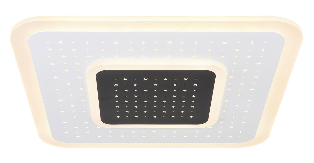LED-DECKENLEUCHTE 47 W    46/46/5,5 cm  - Weiss/Opal, Design, Kunststoff/Metall (46/46/5,5cm) - Globo