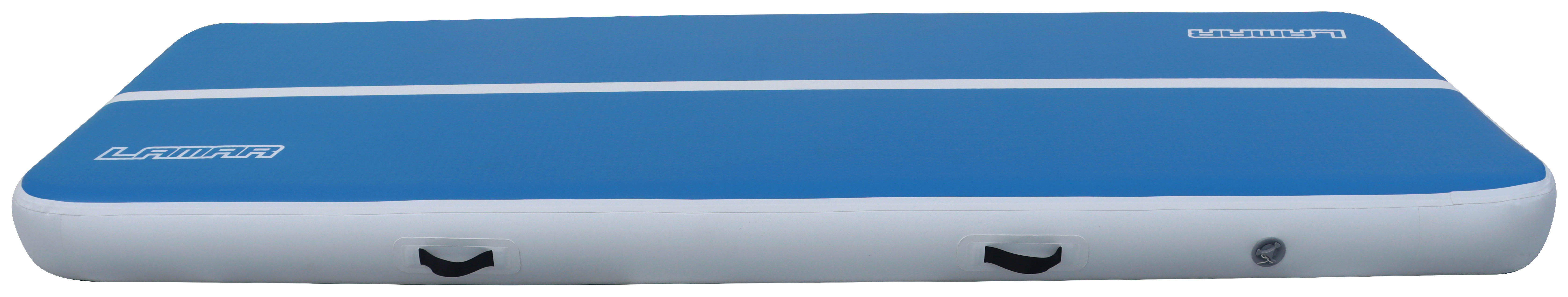 GYMNASTIKMATTE, aufblasbar  - Blau/Weiß, Basics, Kunststoff (300/100/20cm)