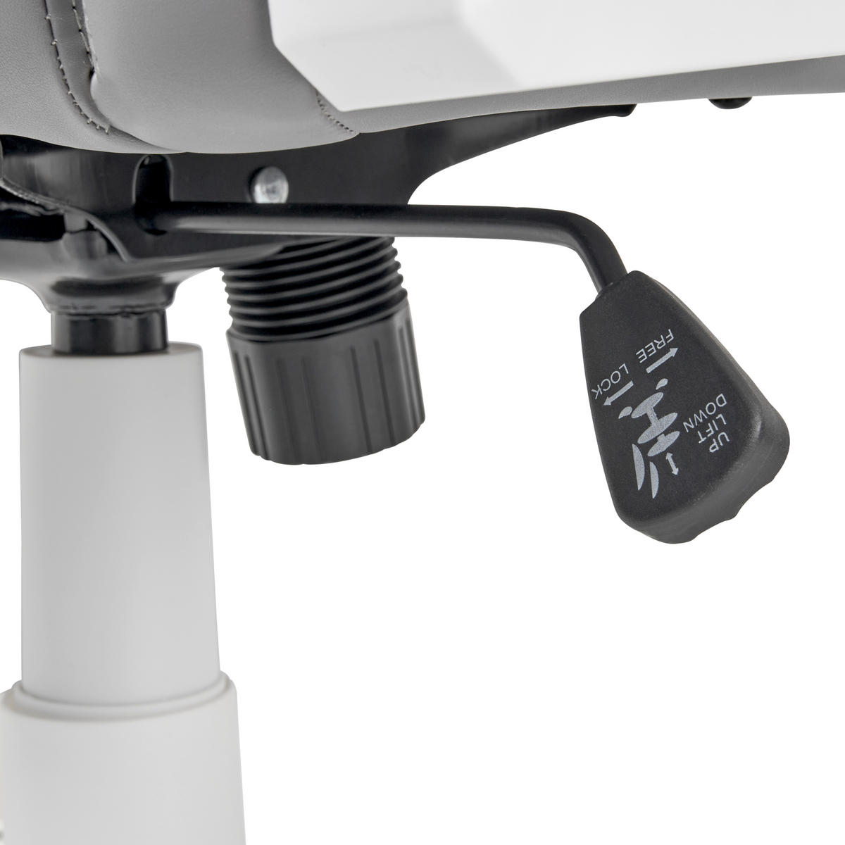 GAMINGSTUHL  in Lederlook Grau, Weiss  - Weiss/Grau, Modern, Kunststoff/Textil (66/126-134/59cm) - Livetastic