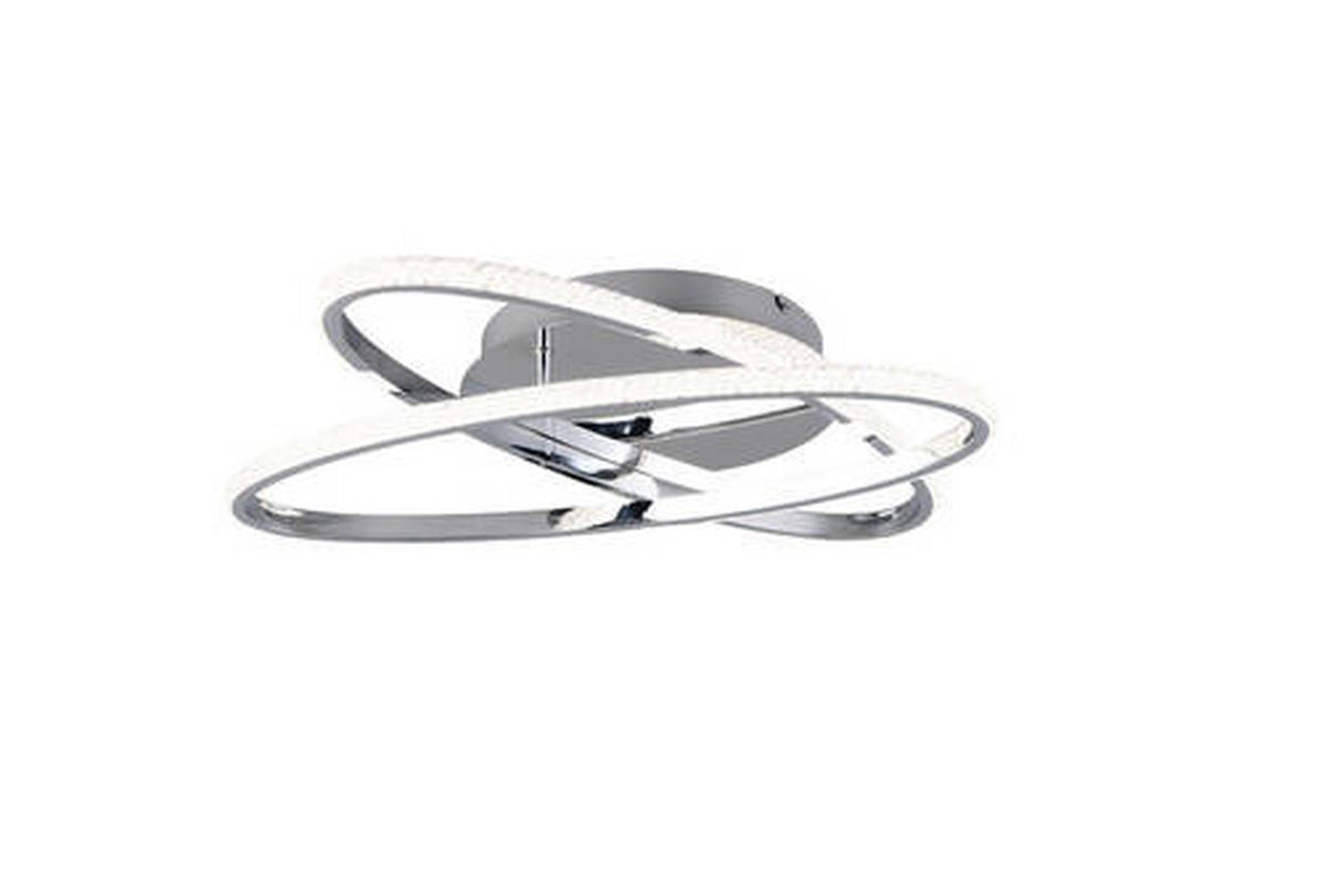 STROPNÉ LED SVIETIDLO, 58/9 cm  - chrómová, Konventionell, kov (58/9cm)