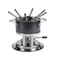FONDUESET  - Edelstahlfarben/Schwarz, Basics, Metall - Homeware Profession.