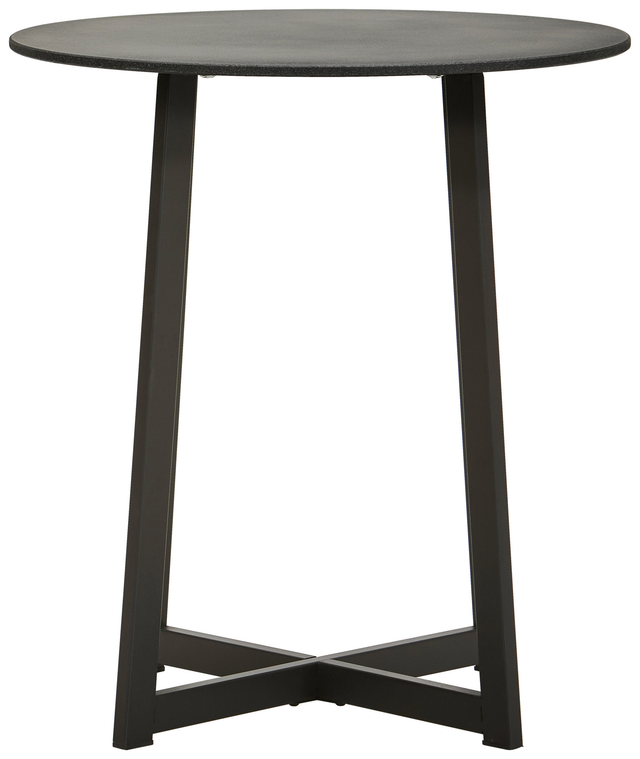 BEISTELLTISCH 43/43/47 cm Grau, Schwarz rund  - Schwarz/Grau, Trend, Glas/Metall (43/43/47cm) - Xora