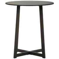 BEISTELLTISCH 43/43/47 cm Grau, Schwarz rund  - Schwarz/Grau, Trend, Glas/Metall (43/43/47cm) - Xora