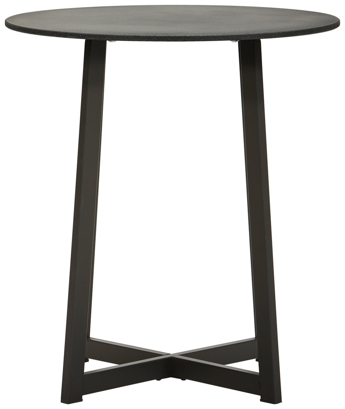 BEISTELLTISCH 43/43/47 cm Grau, Schwarz rund  - Schwarz/Grau, Trend, Glas/Metall (43/43/47cm) - Xora