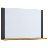 VÄGGSPEGEL 80/65/16,6 cm    - antracit/ekfärgad, Basics, trämaterial (80/65/16,6cm) - MID.YOU