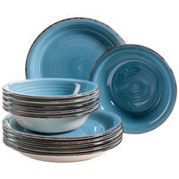 TAFELSERVICE LUMACA Dunkelblau 12-teilig  - Dunkelblau, Basics, Keramik - Mäser