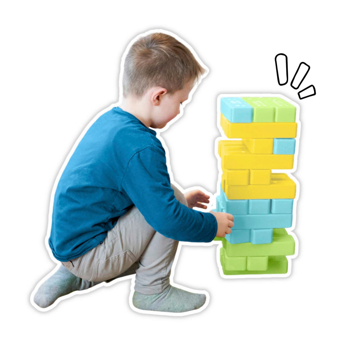 DOMINO - Türkis/Gelb, Basics, Kunststoff (43cm) - alldoro