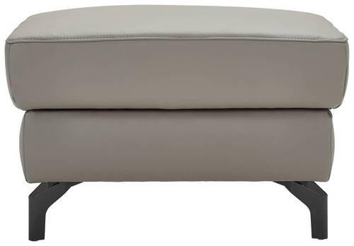 Thumbnail - Celina Home Hocker, Schlamm, Textil, Leder, Echtleder, Rindleder, rund, 70x44x60 cm, Made in EU, Fußauswahl, Lederauswah...