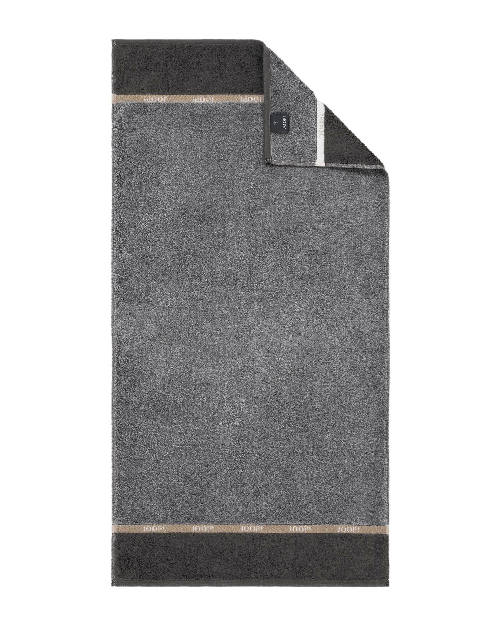 DUSCHTUCH LINES LOGOGRAM 80/150 cm  - Grau, Basics, Textil (80/150cm) - Joop!