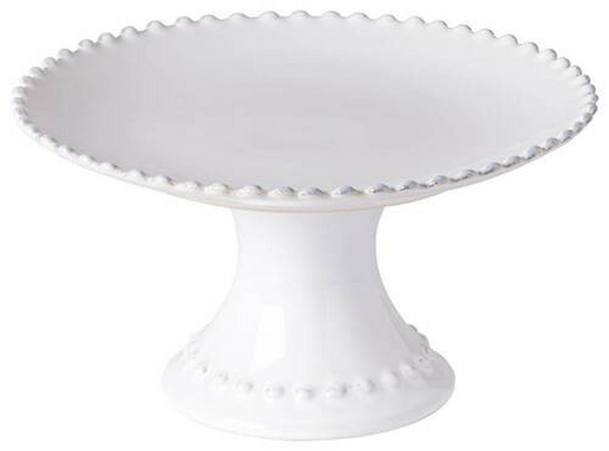 TORTENPLATTE - Weiß Hochglanz, Basics, Keramik (22/11,7cm) - Costa Nova