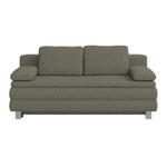 BOXSPRINGSOFA  in Flachgewebe Grau  - Silberfarben/Grau, Design, Textil/Metall (202/96/105cm) - Carryhome
