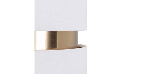 HÄNGELEUCHTE 37/120 cm  - Goldfarben/Weiß, MODERN, Kunststoff/Textil (37/120cm) - Novel
