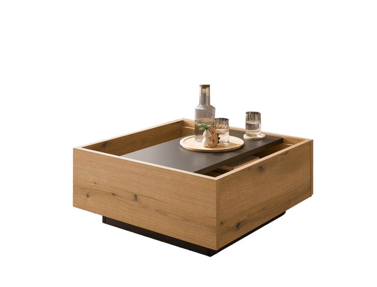 COUCHTISCH in Holzwerkstoff 76/35/75 cm  - Eichefarben/Graphitfarben, Design, Holzwerkstoff (76/35/75cm) - MID.YOU