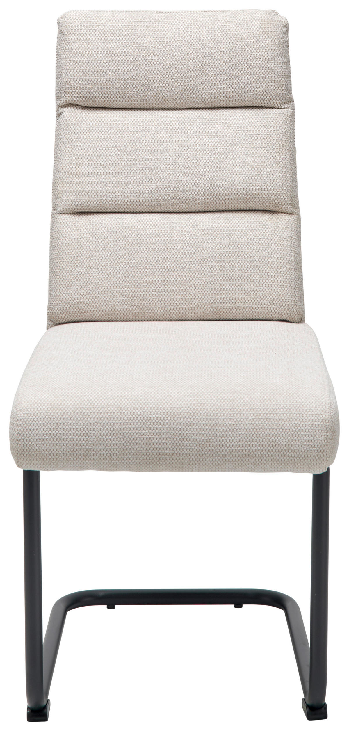 SCHWINGSTUHL  in Eisen Webstoff  - Beige/Schwarz, LIFESTYLE, Holz/Textil (45/94/62cm) - MID.YOU