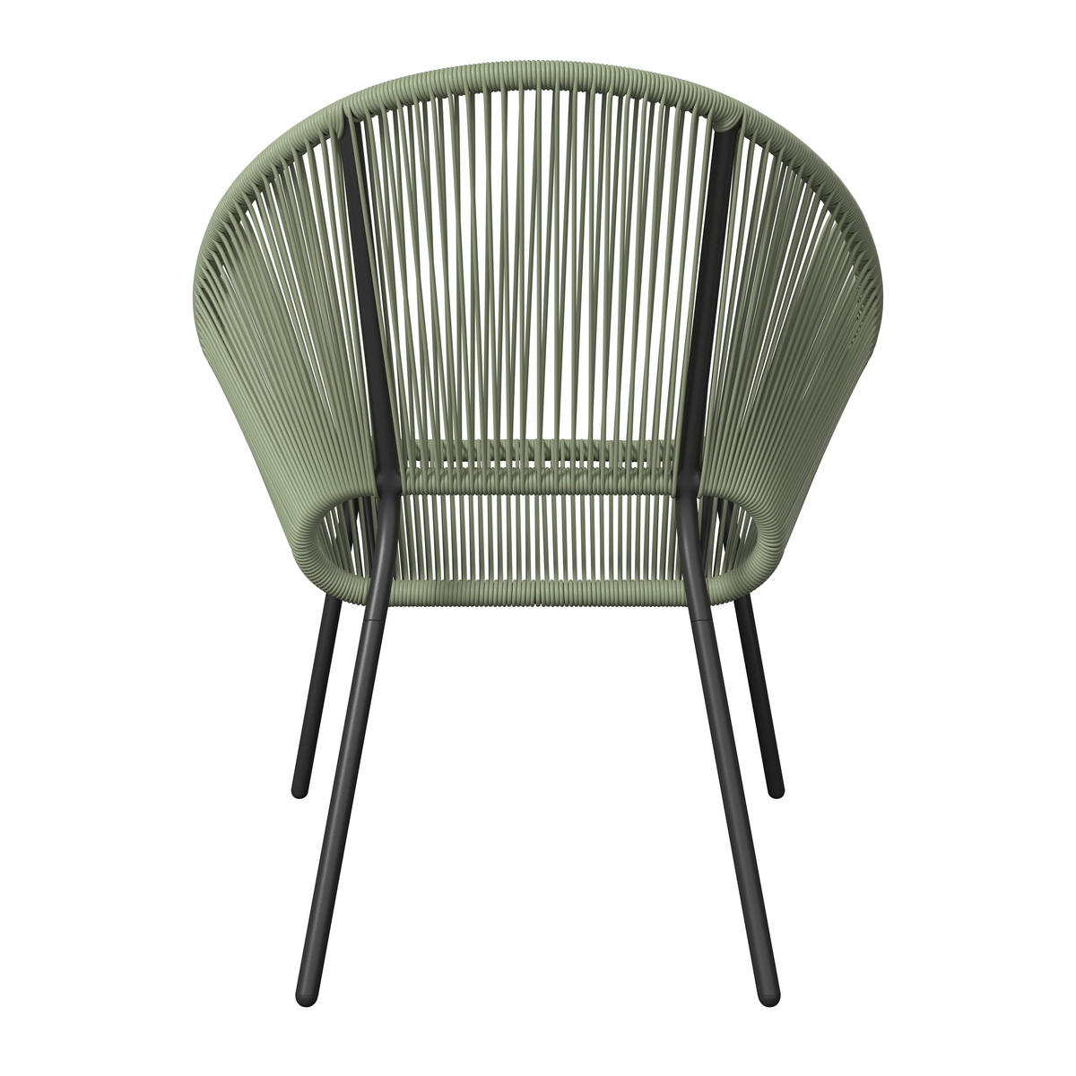 GARTENSESSEL Stahl Grün, Schwarz  - Schwarz/Grün, MODERN, Kunststoff/Metall (69/82/68cm) - Ambia Garden