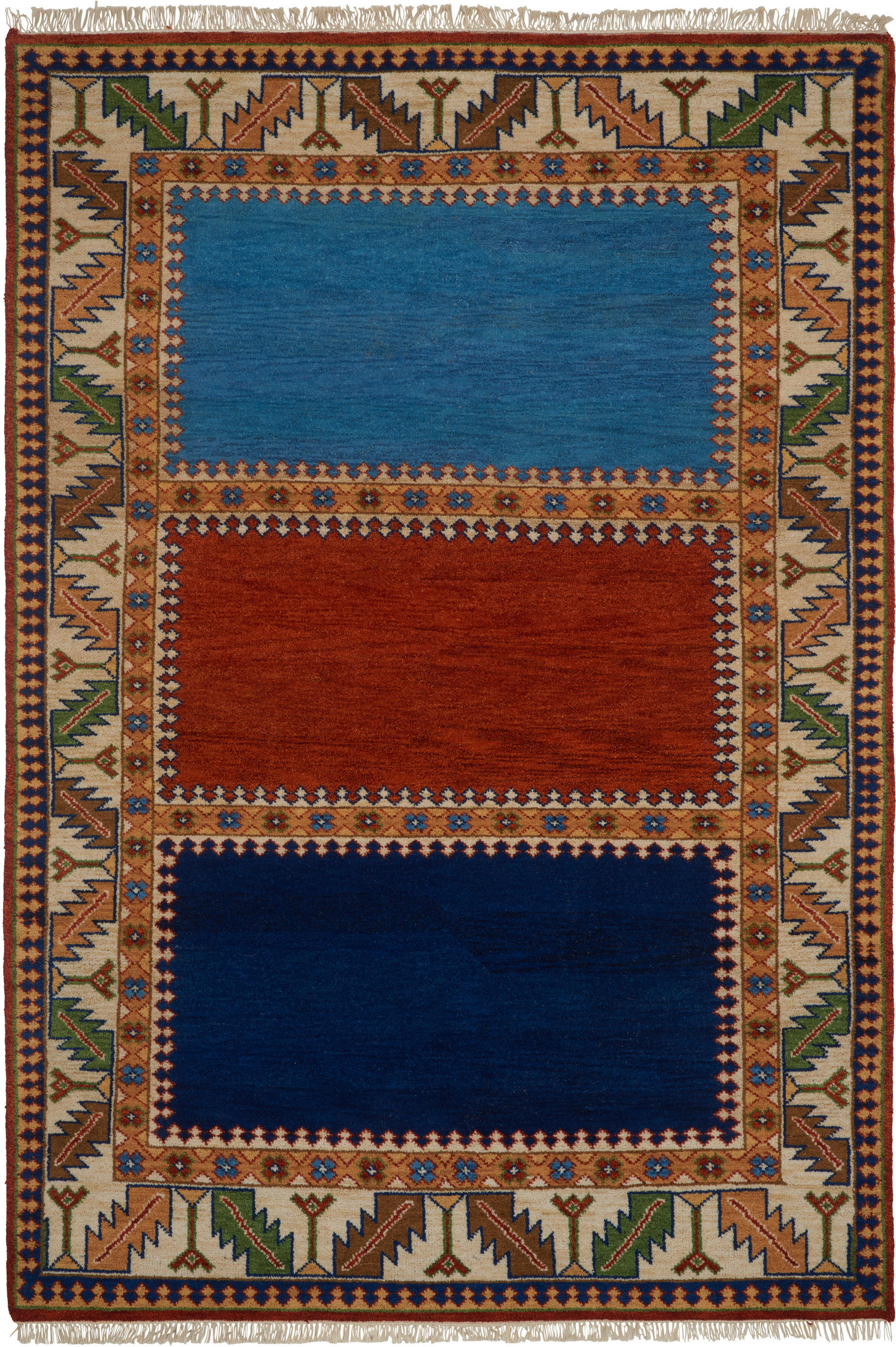 ORIENTTEPPICH  Wohnzimmer 120/180 cm Iamwhatiam Creme, Rot rechteckig  - Rot/Creme, LIFESTYLE, Textil (120/180cm) - Cazaris