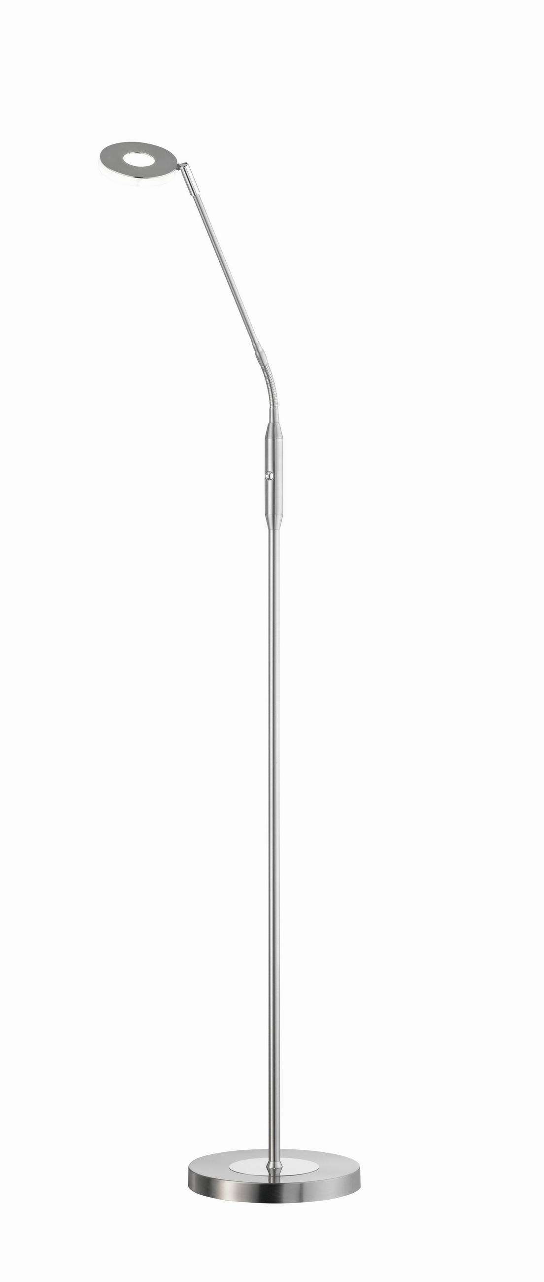 LED-STEHLEUCHTE 23/150 cm    - Chromfarben/Nickelfarben, Design, Glas/Metall (23/150cm) - Fischer & Honsel