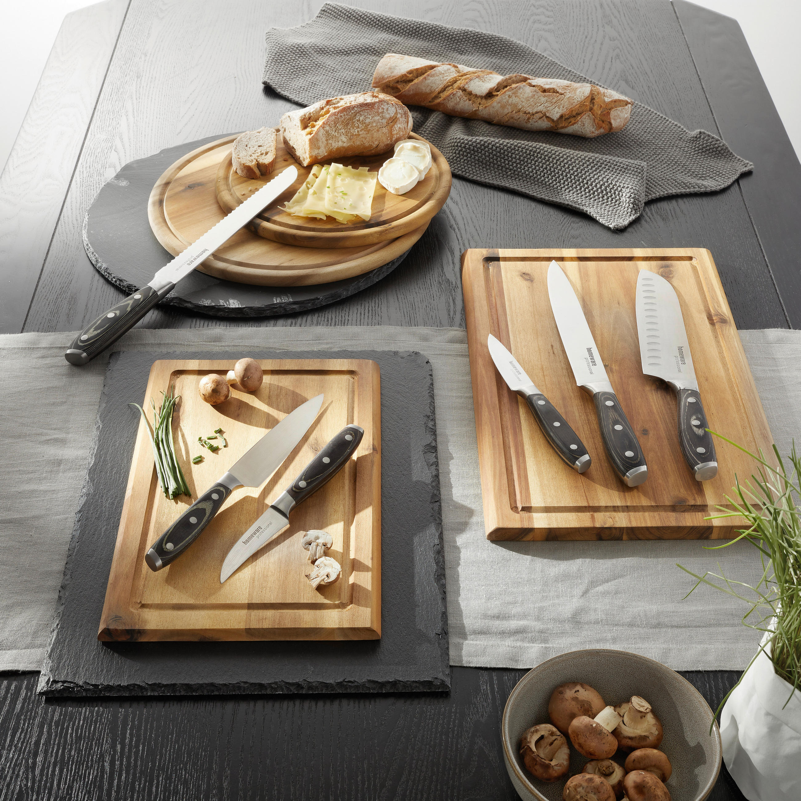 NOŽ ZA LJUŠTENJE - boja nerđajućeg čelika/tamnobraon, Konvencionalno, metal/pločasti materijal (20cm) - Homeware Profession.