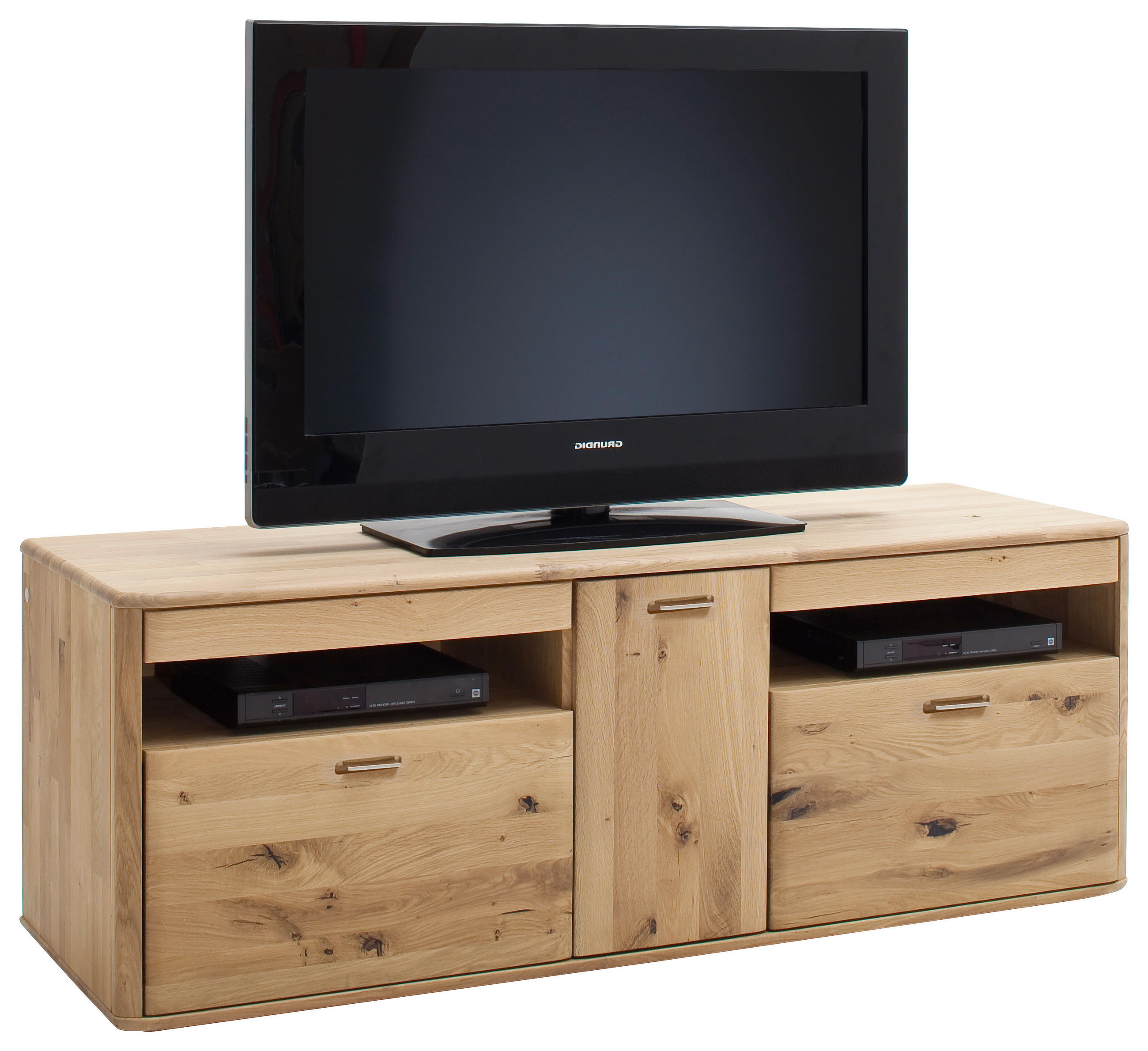 TV-ELEMENT  156/58/50 cm  - Eichefarben, Design, Holz/Metall (156/58/50cm) - Livetastic