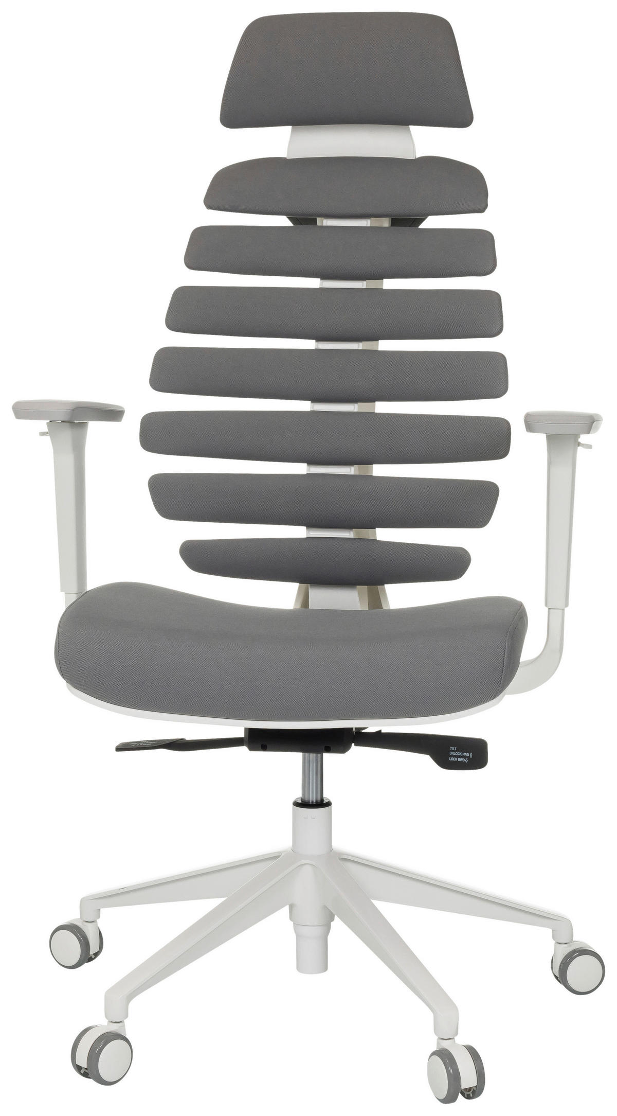 OTOČNÁ ŽIDLE, plochá tkanina, tmavě šedá - šedá/bílá, Moderní, textil/plast (67/116 - 133/65cm) - MID.YOU