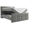 BOXBETT 180/200 cm  in Grau  - Chromfarben/Grau, Design, Holz/Holzwerkstoff (180/200cm) - Esposa