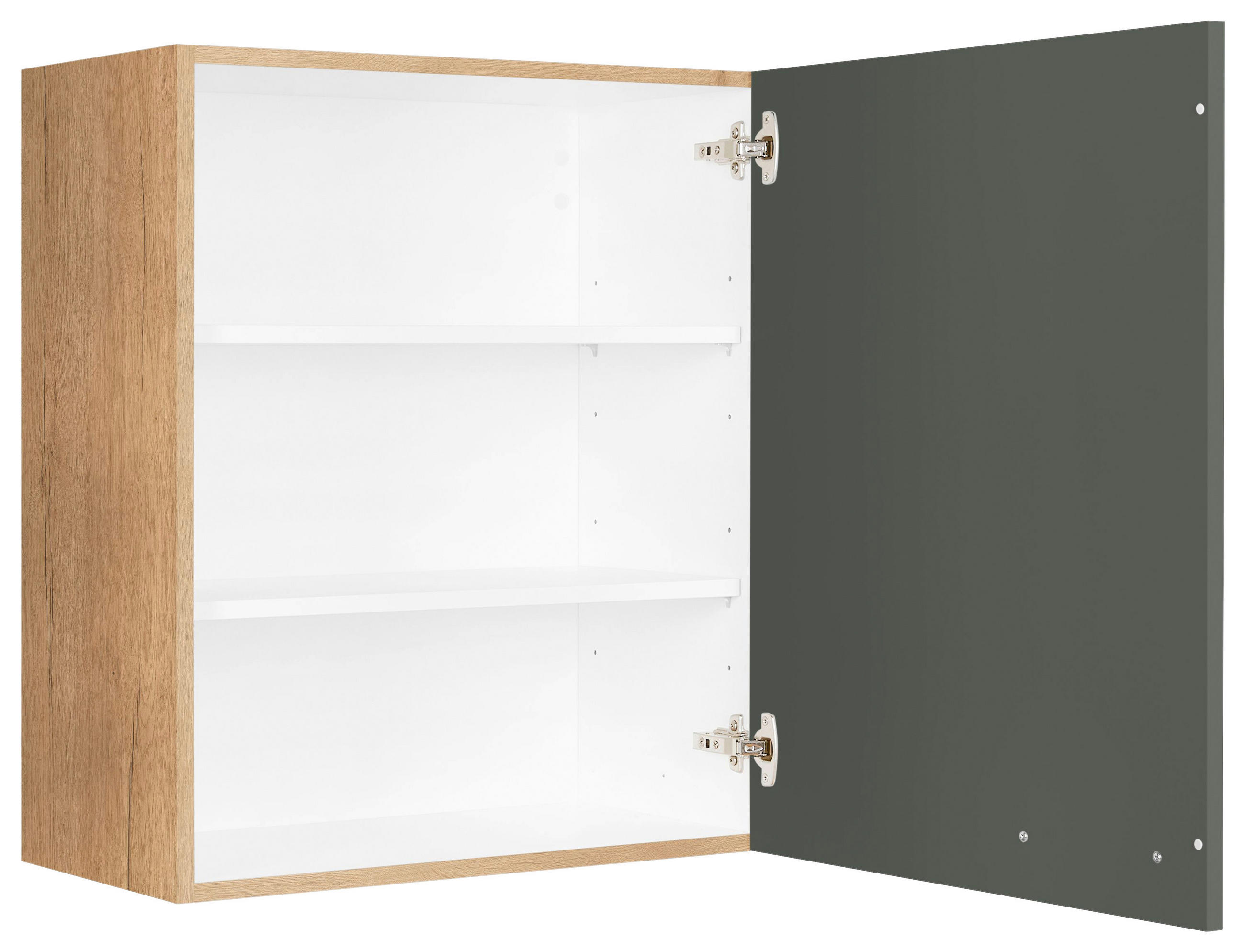 KÜCHENOBERSCHRANK 60/72/35 cm in Grün, Eichefarben - Eichefarben/Schwarz, MODERN, Holzwerkstoff/Metall (60/72/35cm) - Nobilia