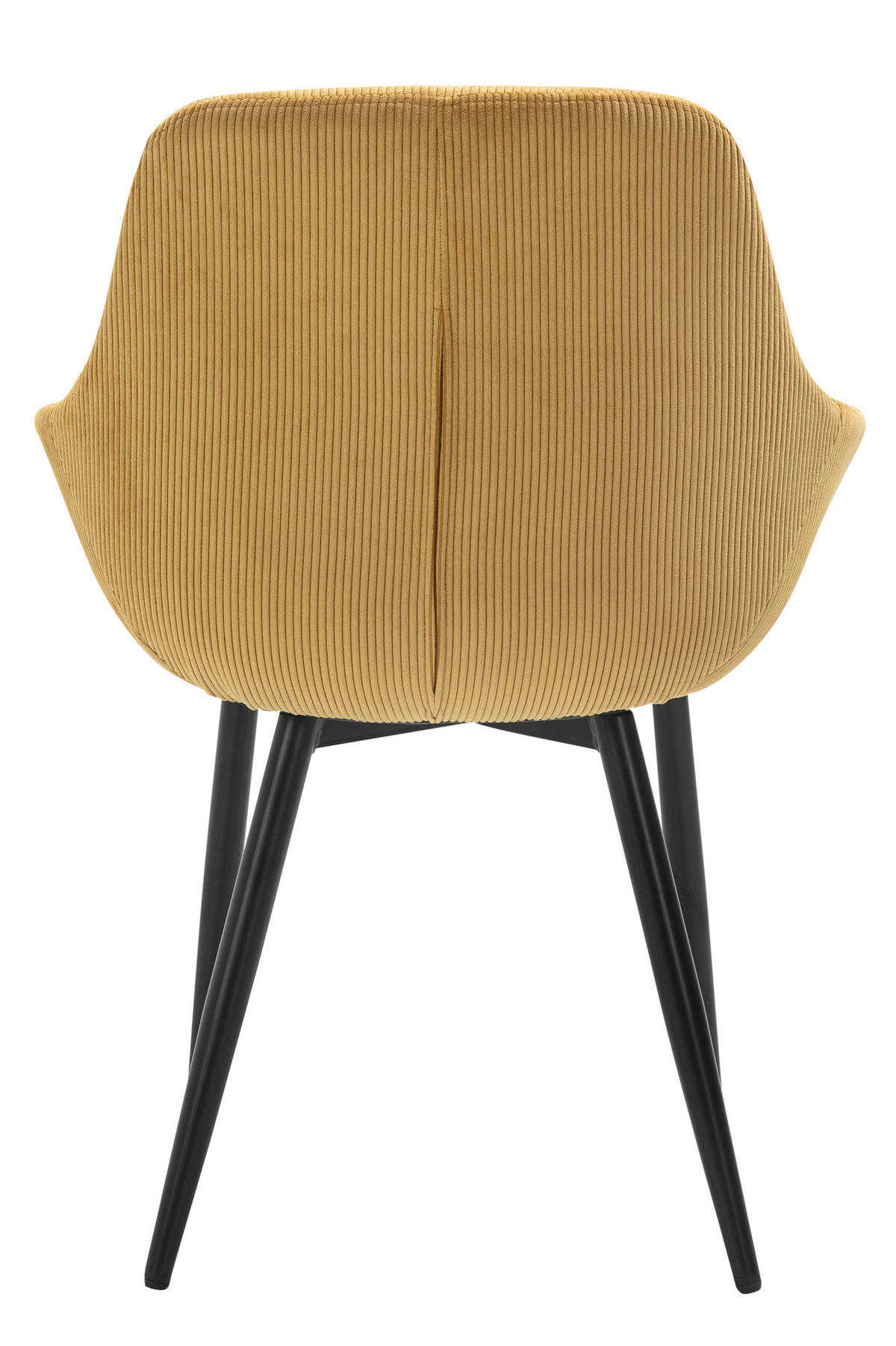 ARMLEHNSTUHL-SET 2 Stück  in Cord  - Goldfarben/Schwarz, MODERN, Textil/Metall (64/86/59cm) - Livetastic