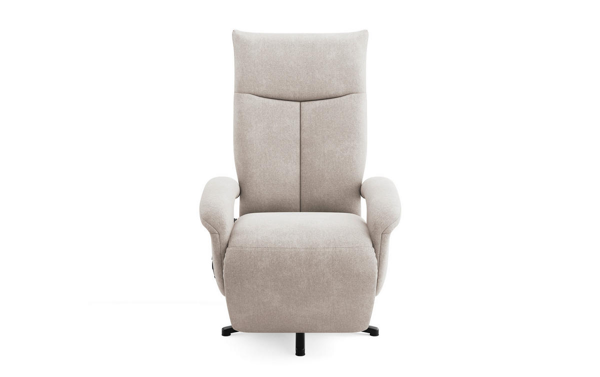 RELAXSESSEL in Textil Greige  - Greige/Schwarz, KONVENTIONELL, Textil/Metall (74/112/82cm) - Sit & More