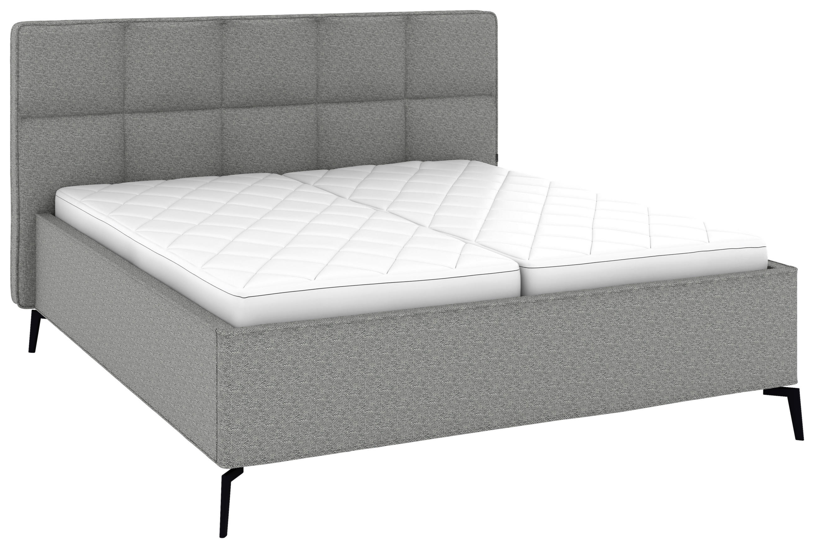 POLSTERBETT Bettkasten, motorische Verstellbarkeit, Fernbedienung, Lattenroste, Matratzen 180/200 cm  in Grau  - Schwarz/Weiß, KONVENTIONELL, Holz/Textil (180/200cm) - Musterring